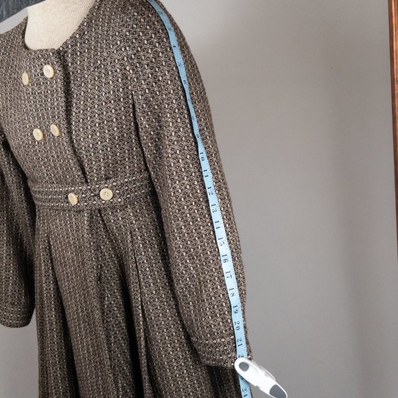 Mon Petit Oiseau Women's M Wool Heavy Coat Jacket Peacoat Brown Anthropo… - Picture 4 of 11